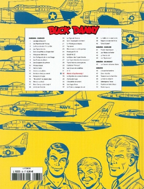 Verso de l'album Buck Danny Tome 32 Alerte à Cap Kennedy !