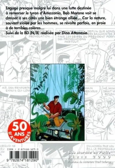 Verso de l'album Bob Morane Tome 5 La Terreur verte