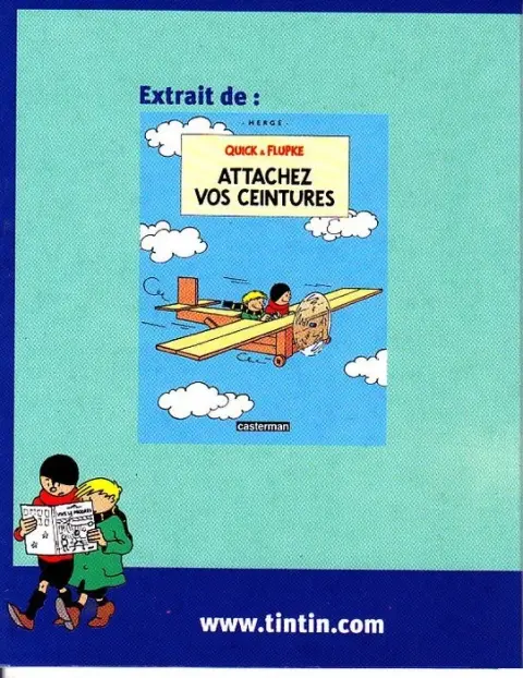 Verso de l'album Quick et Flupke - Gamins de Bruxelles Marine