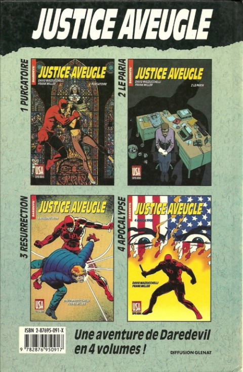 Verso de l'album Super Héros Tome 31 Daredevil : Justice aveugle 4/4 - Apocalypse