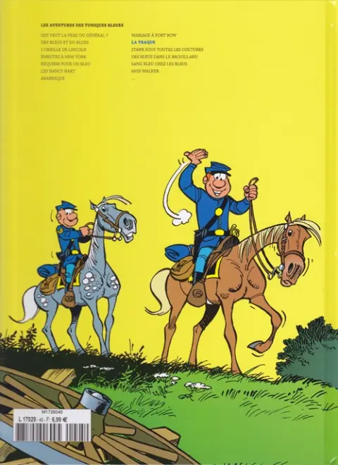 Verso de l'album Les Tuniques Bleues La Collection (Dupuis) Tome 50 La traque