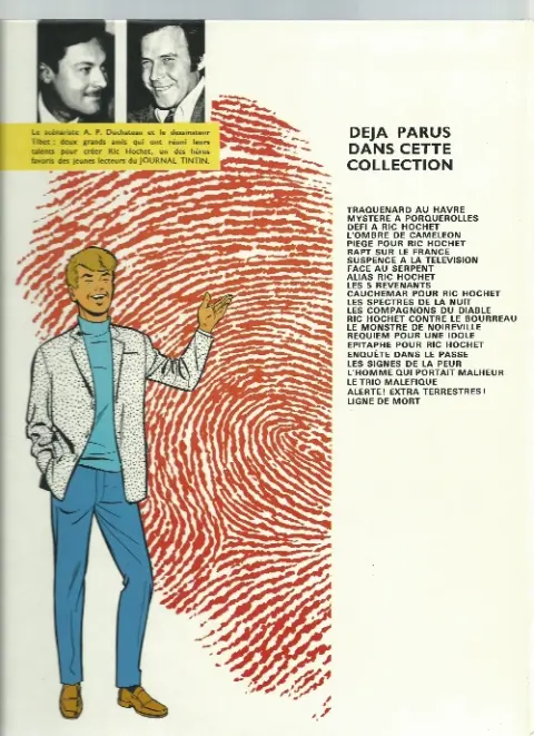 Verso de l'album Ric Hochet Tome 18 Enquête dans le passé