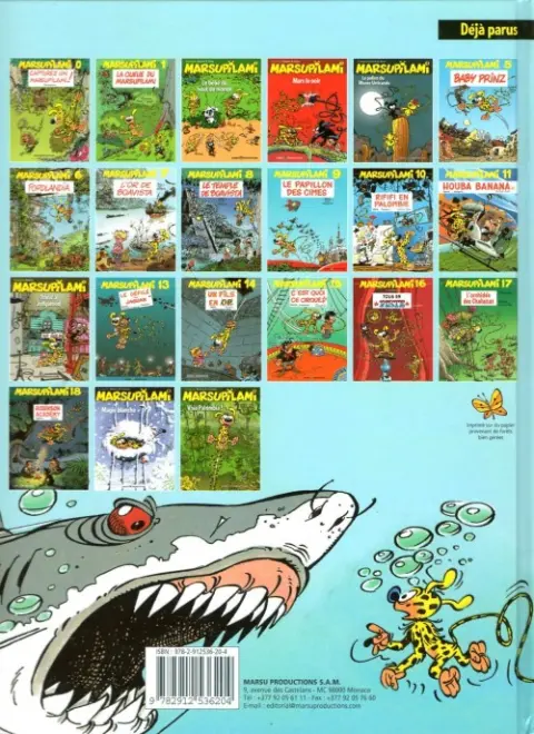 Verso de l'album Marsupilami Tome 12 Trafic à Jollywood