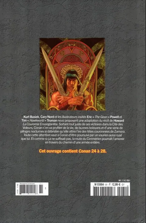 Verso de l'album The Savage Sword of Conan - La Collection Tome 81 La couronne ensanglantée