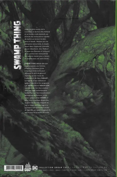 Verso de l'album Swamp Thing La créature du marais