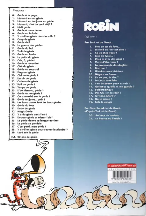 Verso de l'album Léonard Tome 13 Génie en herbe