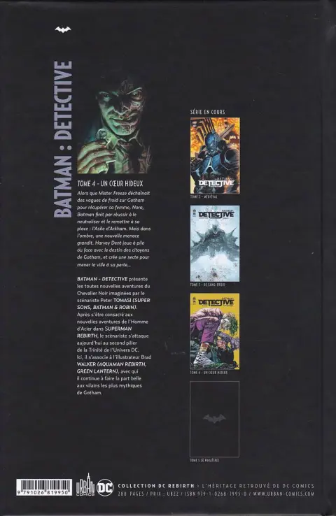 Verso de l'album Batman : Detective 4 Un cœur hideux