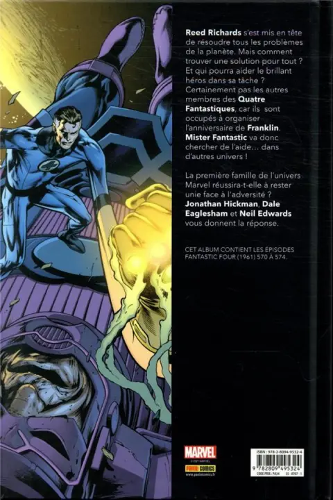 Verso de l'album Fantastic Four Tome 1 Une Solution pour tout