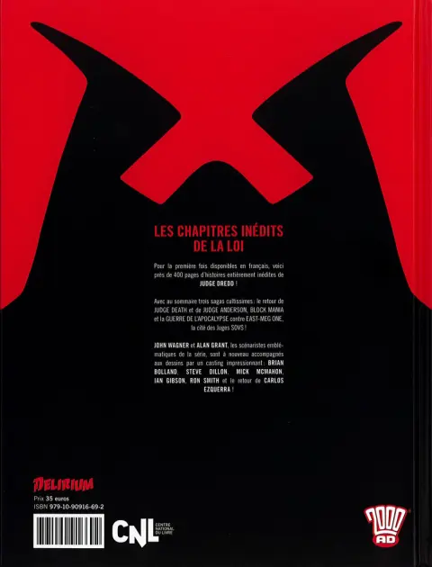 Verso de l'album Judge Dredd : Les Affaires classées 06 Années 2103-2104 (2000 AD progs 208-270)