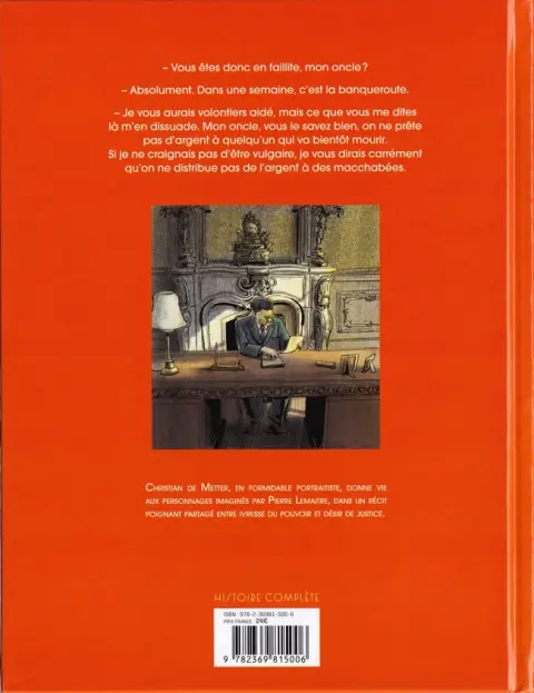 Verso de l'album Couleurs de l'Incendie