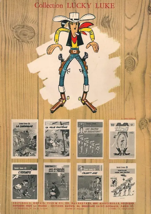 Verso de l'album Lucky Luke Tome 1 La mine d'or de Dick Digger