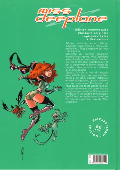 Verso de l'album Miss Deeplane Tome 1 Tomber les masques