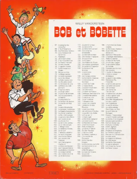 Verso de l'album Bob et Bobette Tome 153 Le prince-dragon