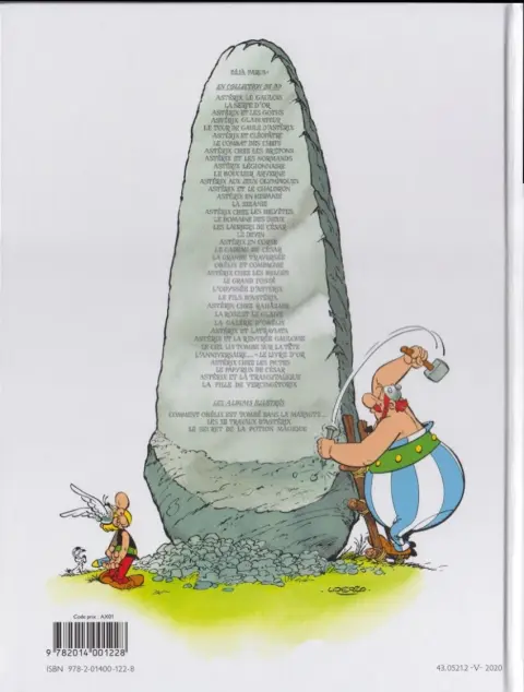 Verso de l'album Astérix Tome 2 La serpe d'or