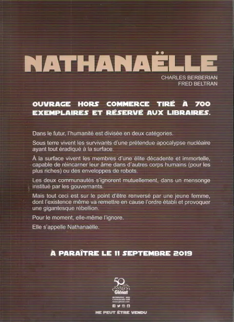 Verso de l'album Nathanaëlle