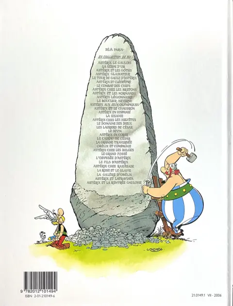 Verso de l'album Astérix Tome 17 Le Domaine des dieux