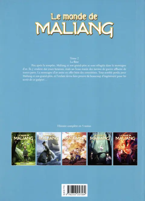 Verso de l'album Le Monde de MaLiang Tome 2 La flûte