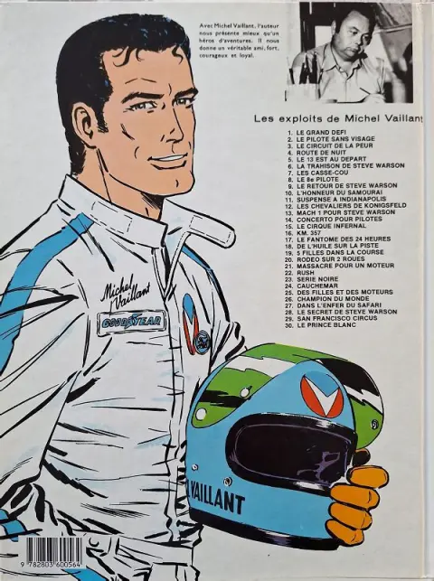 Verso de l'album Michel Vaillant Tome 13 Concerto pour pilotes