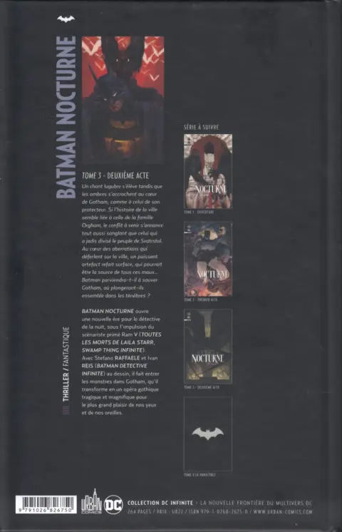 Verso de l'album Batman Nocturne Tome 3 Deuxième acte