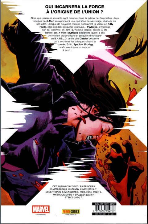 Verso de l'album X-Men 11
