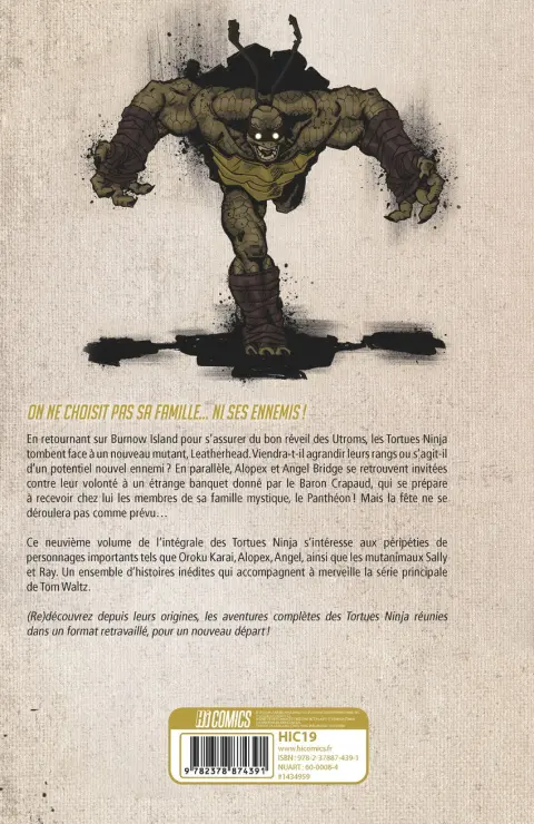 Verso de l'album Teenage Mutant Ninja Turtles - Les Tortues Ninja L'intégrale 9