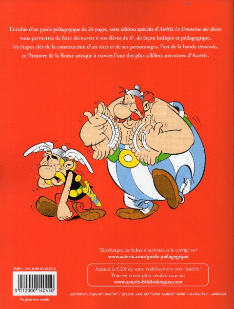 Verso de l'album Astérix Tome 17 Le domaine des dieux