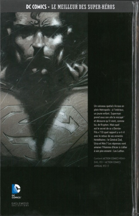 Verso de l'album DC Comics - Le Meilleur des Super-Héros Volume 3 Superman - Le Dernier Fils