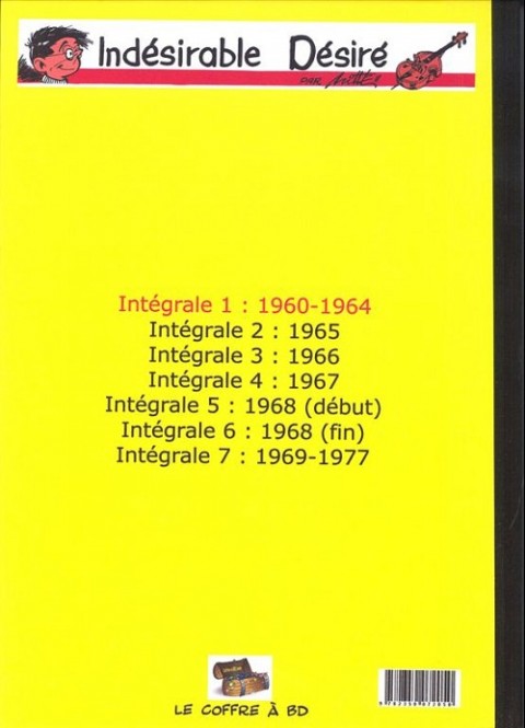 Verso de l'album L'indésirable Désiré Intégrale 1 1960-1964