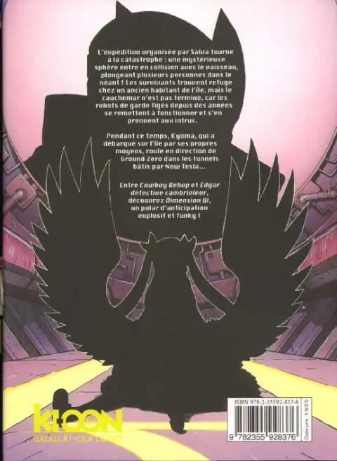 Verso de l'album Dimension W Tome 7