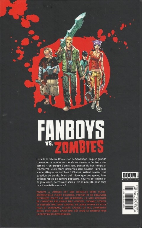 Verso de l'album Fanboys vs. Zombies Tome 1 Fossoyeurs pour la vie