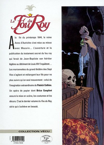 Verso de l'album Le Fou du Roy Tome 9 Le testament de d'Artagnan