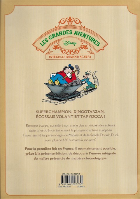 Verso de l'album Les Grandes aventures Disney Tome 2 1956/1957 : Mickey et le Mystère de Tap Yocca VI et autres histoires