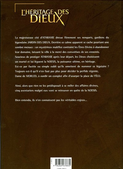 Verso de l'album L'Héritage des Dieux Tome 1 Likonda