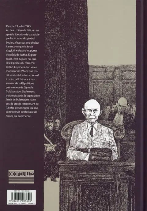 Verso de l'album Juger Pétain