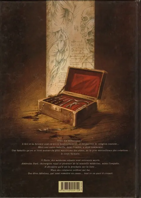 Verso de l'album La Licorne Tome 1 Le Dernier Temple d'Asclépios