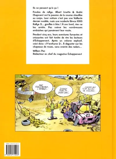 Verso de l'album Albert Linette et André Chapment Tome 2 Je t'enrhume