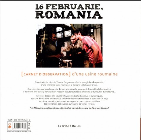 Verso de l'album 16 Februarie, Romania - [Carnet d'observation] d'une usine roumaine