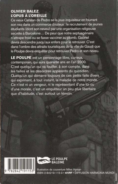 Verso de l'album Le Poulpe L'opus à l'oreille