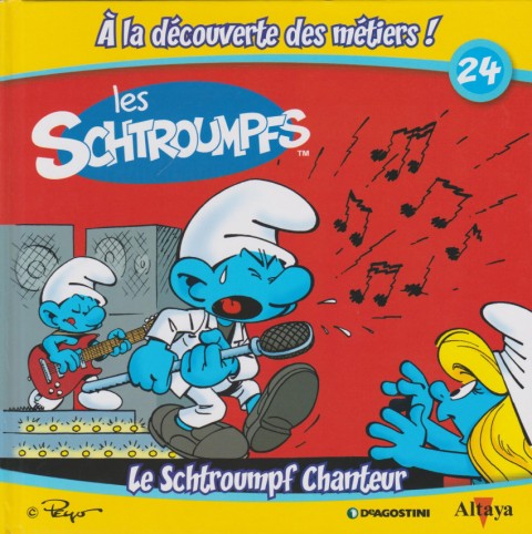 Couverture de l'album Les schtroumpfs - À la découverte des métiers ! 24 Le Schtroumpf Chanteur