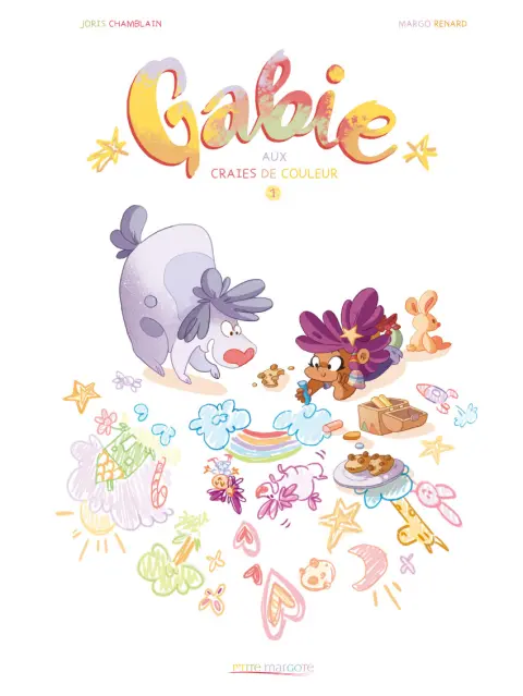 Gabie aux craies de couleur
