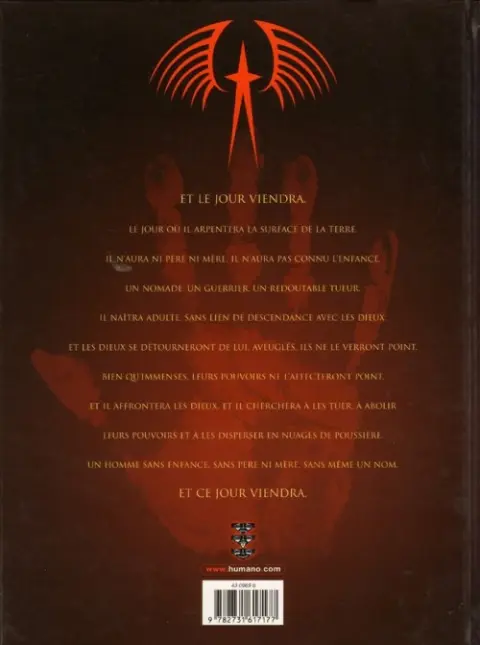 Verso de l'album Redhand Tome 2 L'arme des Dieux