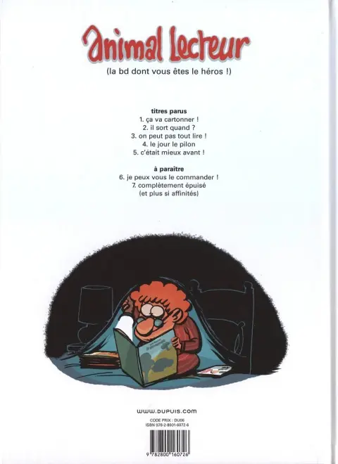 Verso de l'album Animal lecteur Tome 5 C'était mieux avant !