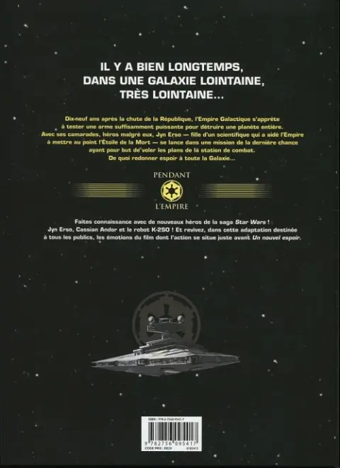 Verso de l'album Star Wars Rogue One