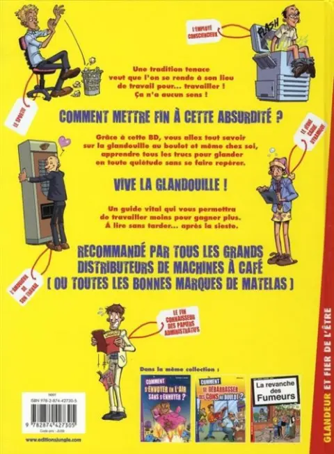 Verso de l'album Vive la glandouille !