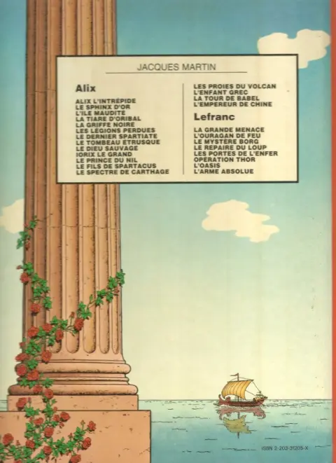 Verso de l'album Alix Tome 8 Le tombeau étrusque