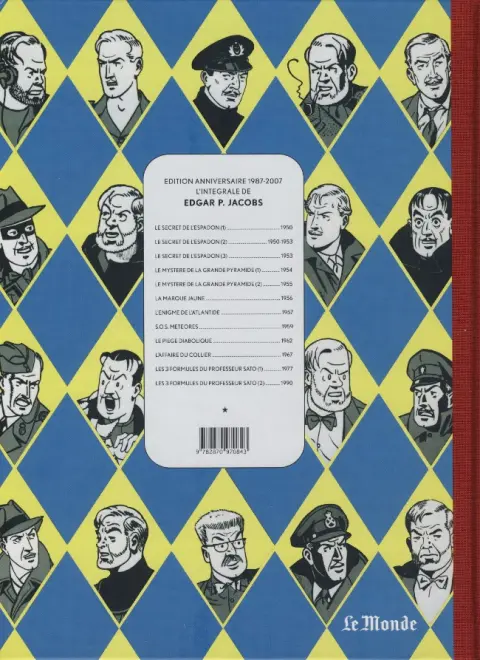 Verso de l'album Blake et Mortimer Tome 10 L'affaire du collier
