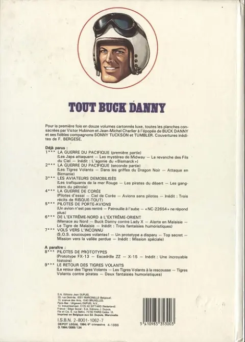 Verso de l'album Tout Buck Danny Tome 4 La Guerre de Corée
