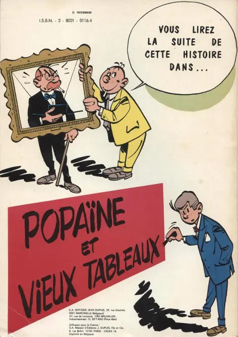 Verso de l'album Gil Jourdan Tome 1 Libellule s'évade
