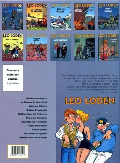 Verso de l'album Léo Loden Tome 1 Terminus Canebière