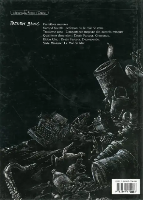 Verso de l'album Pacush Blues Tome 4 Quatrième dimension : Destin farceur crescendo